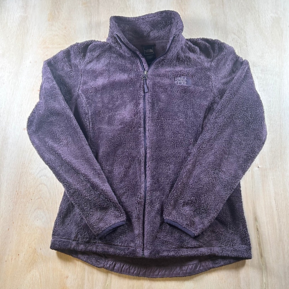 The North Face Osito Fleece Jacket Womens Medium Purple Full Zip Soft Fuzzy